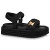 Louis Vuitton Женские пляжные сандалии Черные 1ABGR7