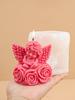 3D Rose Angel ароматизированная свеча силиконовая форма DIY цветок крылья мальчик ангел формы для мыла ручной работы гипсовая смола орнамент домашний декор подарок