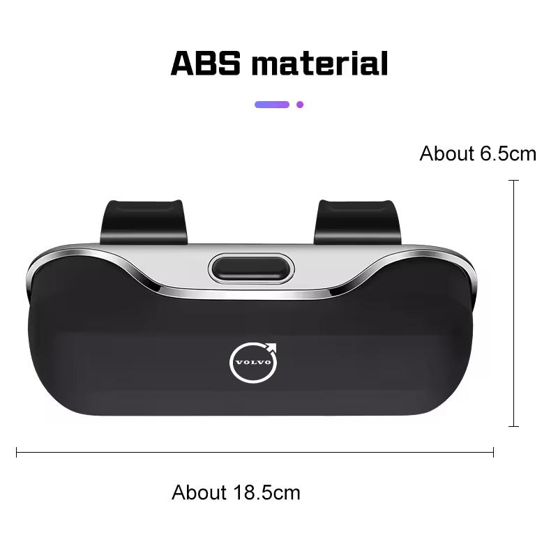 Car Visor Sunglasses Glasses Case Clip Eyeglasses Box Holder For Volvo olestar AWD XC40 S80 T6 V90 XC90 XC60 V50 S60 V70 V60 V40