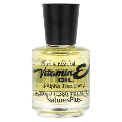 NaturesPlus, Масло витамина Е, 14 000 МЕ, 1/2 жидких унций
