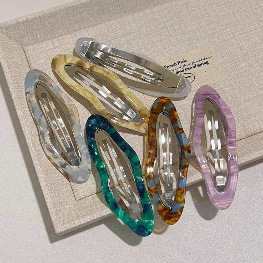 Acetate Hair Clips Metal Clasp Hair Barrettes Fashion Bangs Clips Bangs Styling