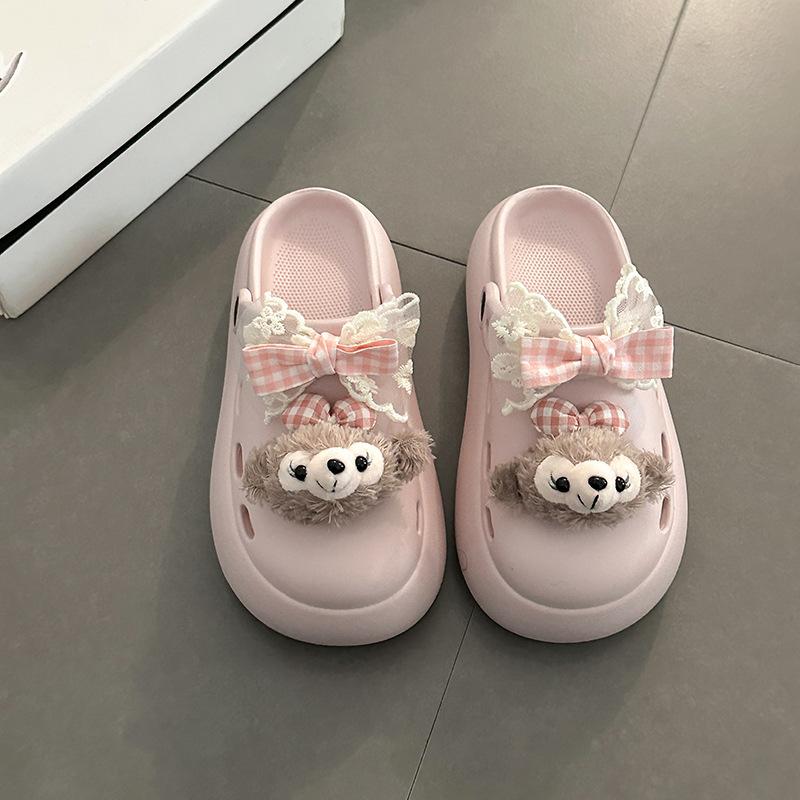 SSBL bow Sydney bag head полутапочки женская верхняя одежда весна-лето 2025 новые дырочные туфли две носки сандалии