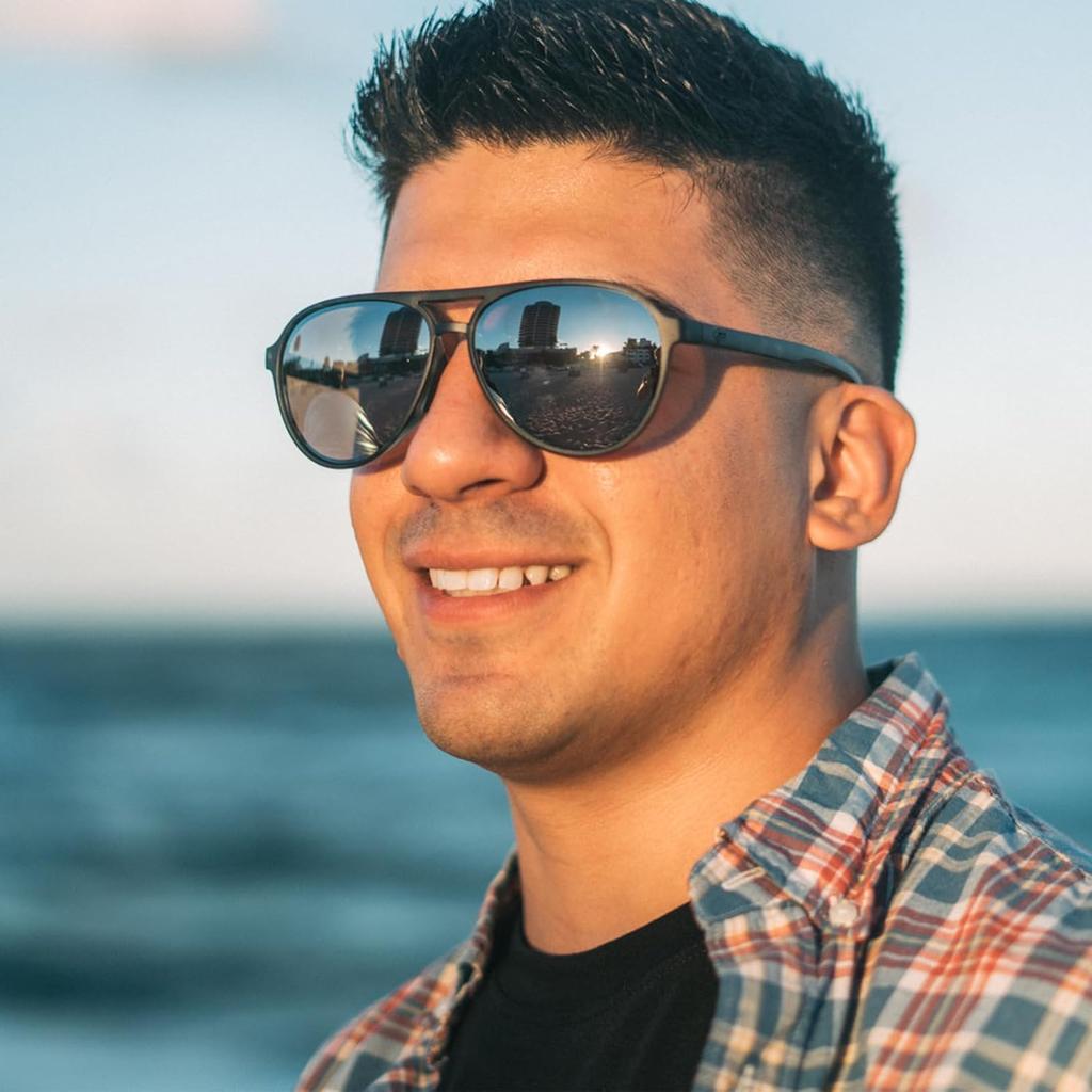 Aviator Sunglasses Polarized Sunglasses for Men Women Sports Glasses Fishing Boating Beach Golf Driving TR75