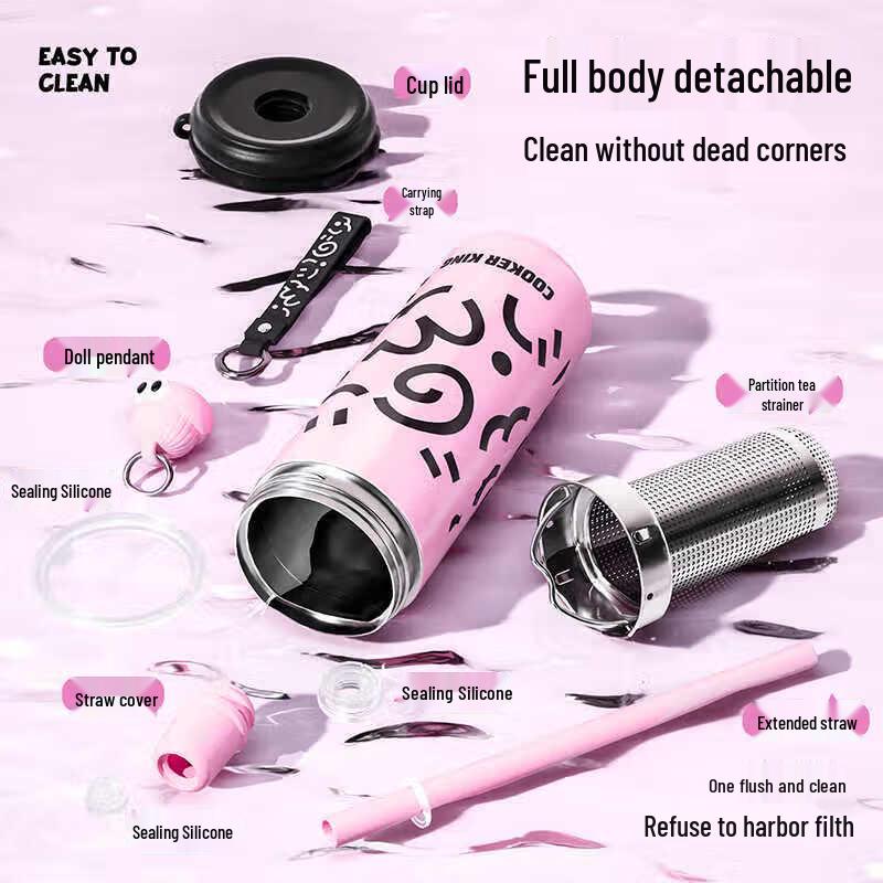 Cooker King 600ml Stainless Steel Insulated Tumbler with Straw