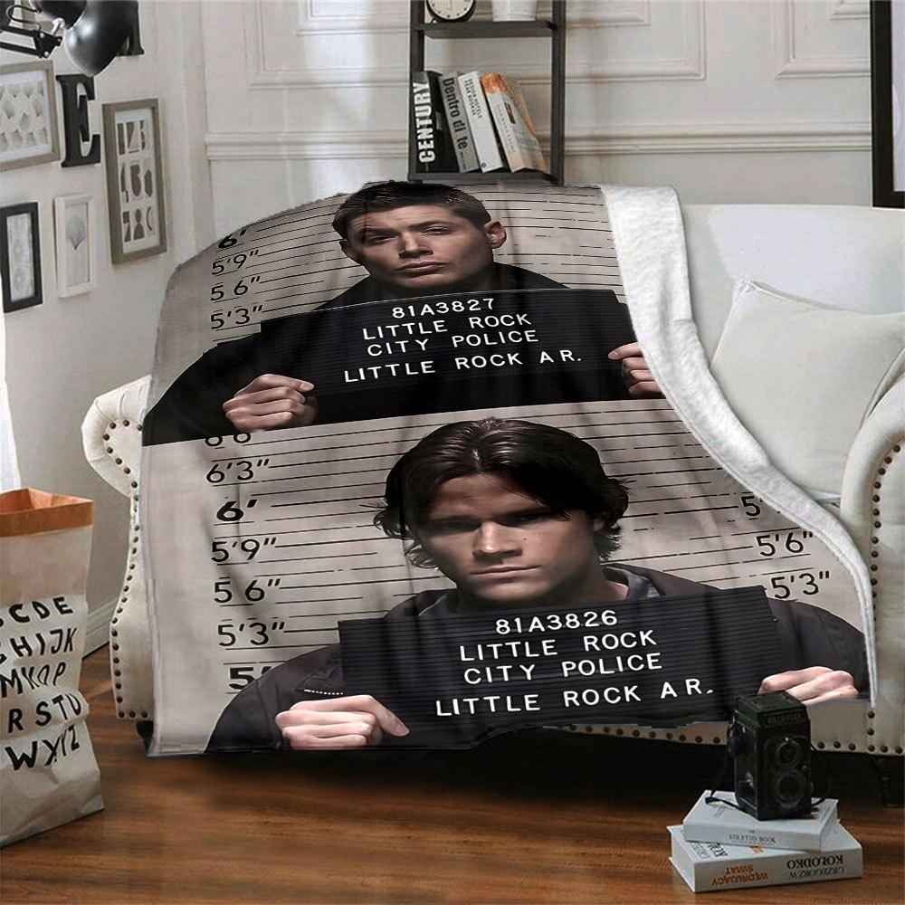 1 шт. Плед «Сверхъестественное 21» Мягкий теплый плед для дома, офиса, путешествий Всесезонное уютное постельное белье Подарок, Уютный офисный аксессуар