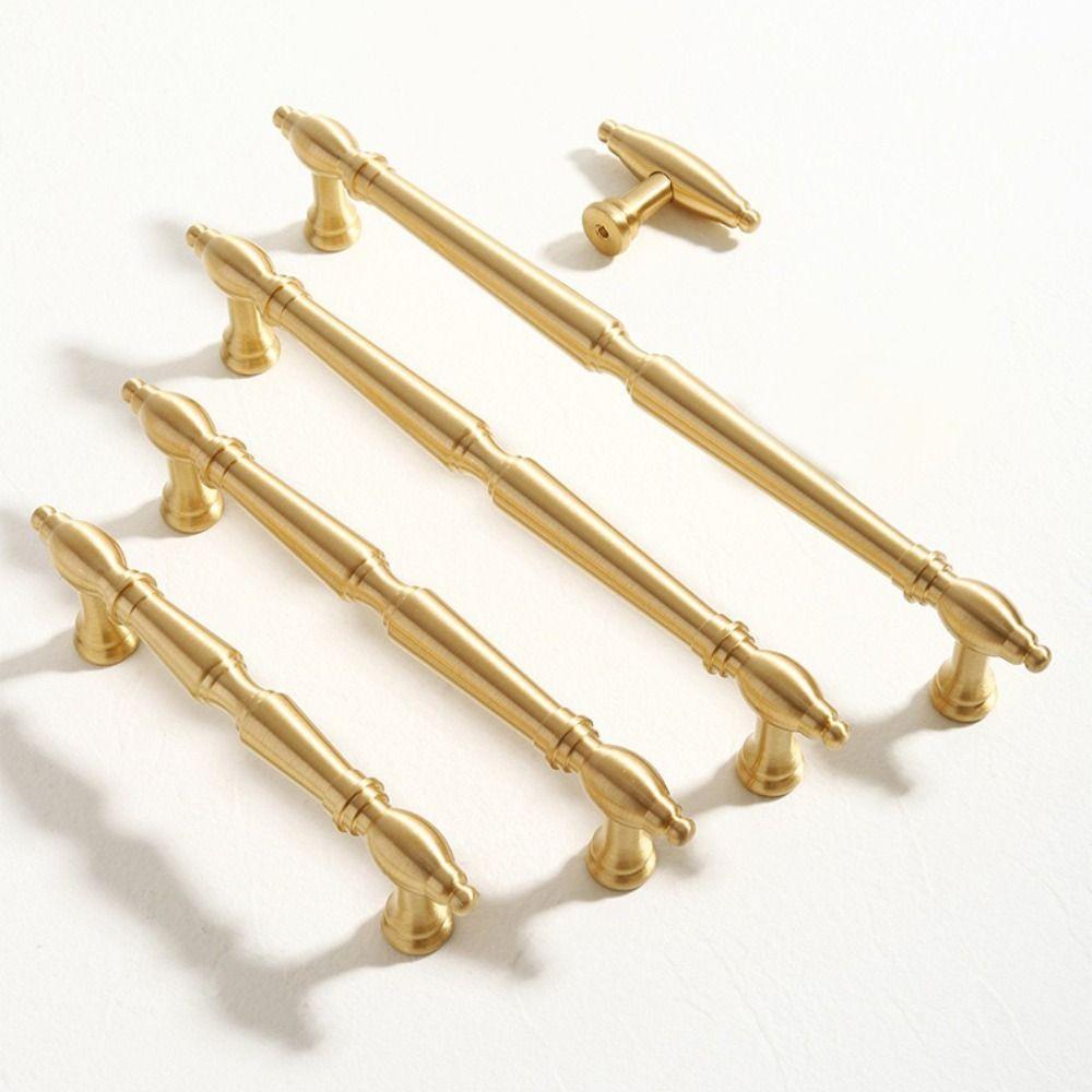 Brushed Antique Brass Cabinet Pulls Solid Brass Wardrobe Handles Furniture Handles Kitchen Use