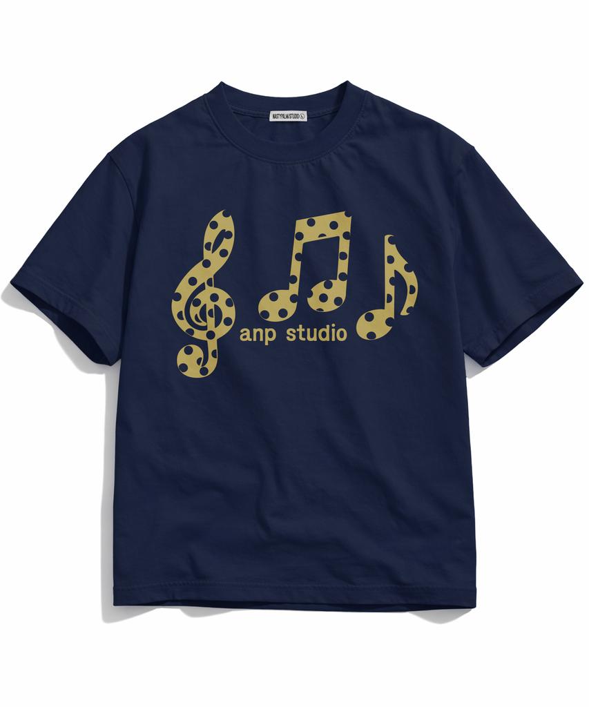 NP STUDIO Оверсайз футболка с коротким рукавом Sound Note [ 2 цвета ]