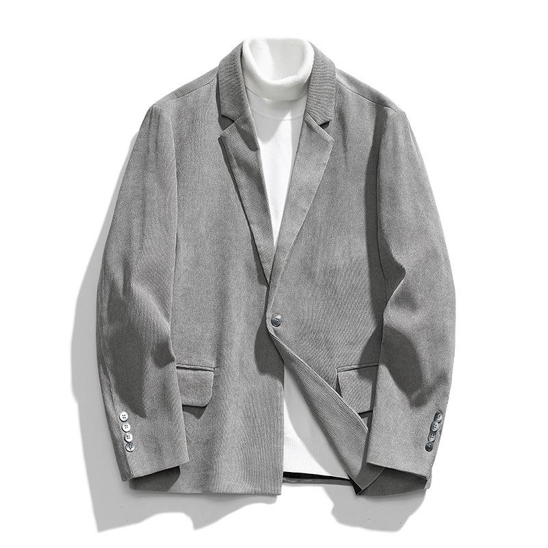 Мужской легкий деловой маленький костюм, вельветовая куртка, мужской свободный повседневный костюм на весну и осень