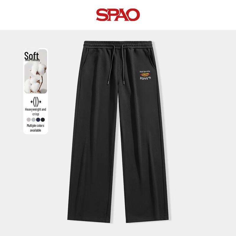 Мужские брюки-джоггеры SPAO SP с принтом собаки, свободные, из флиса