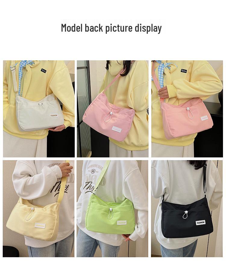 Trendy Solid Color Dumpling Crossbody Bag for Girls - Versatile and Stylish Casual Accessory