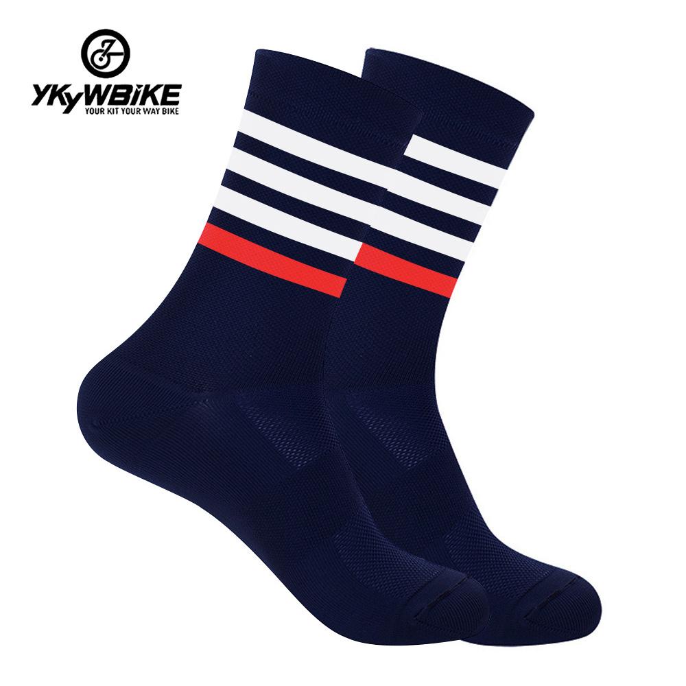 YKYWBIKE Sports Racing Cycling Socks High Quality Professional Brand Sport Running Socks Breathable Road Bicycle Socks