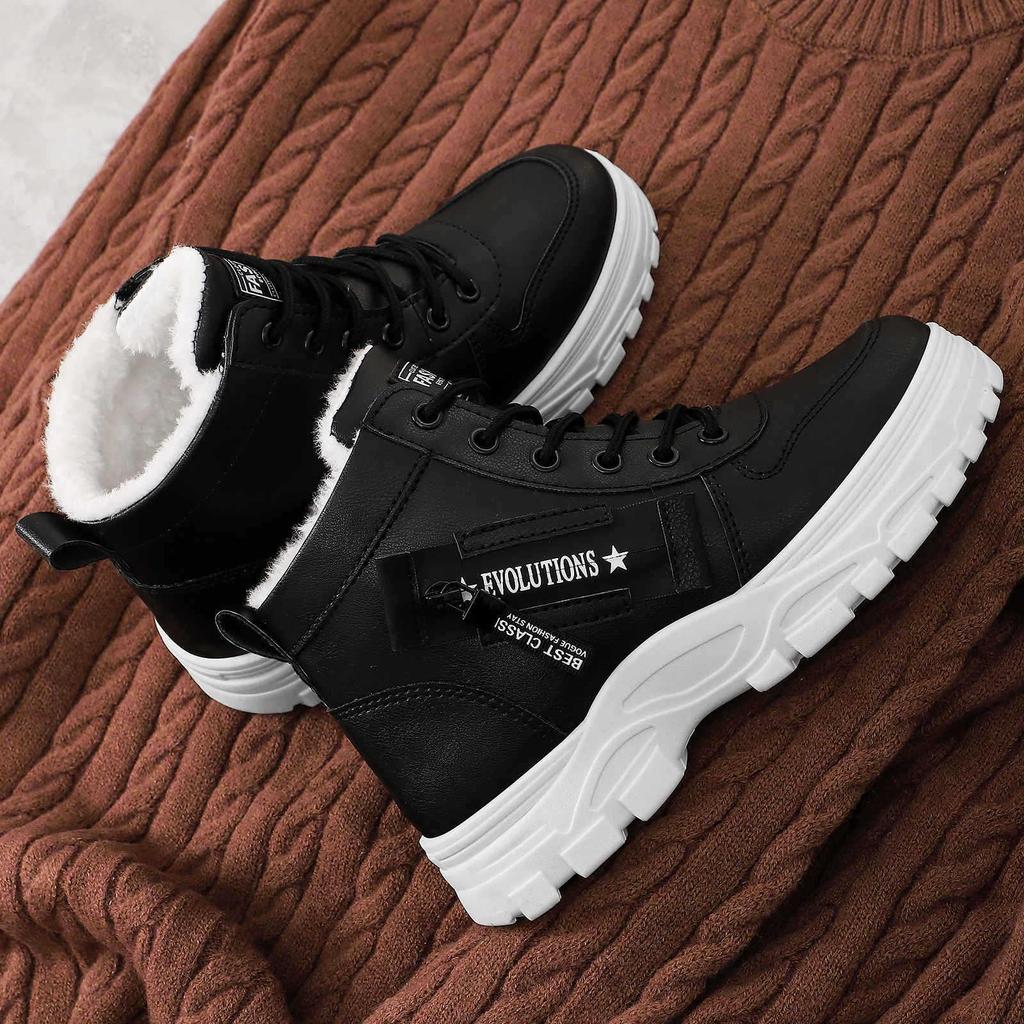 Women's Cotton High-Top Platform Boots - Plus Size, Comfortable, Warm, Fashionable, Cold-Proof