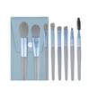 Mini 8-Piece Portable Makeup Brush Set: Soft Bristle Eyeshadow and Foundation Brushes