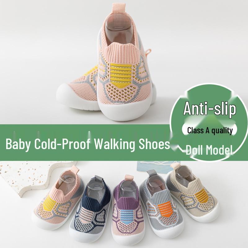 Soft Sole Non-Slip Breathable Sock Shoes for Baby Toddlers - Slip-On Design for Boys & Girls, Perfect for Spring & Summer