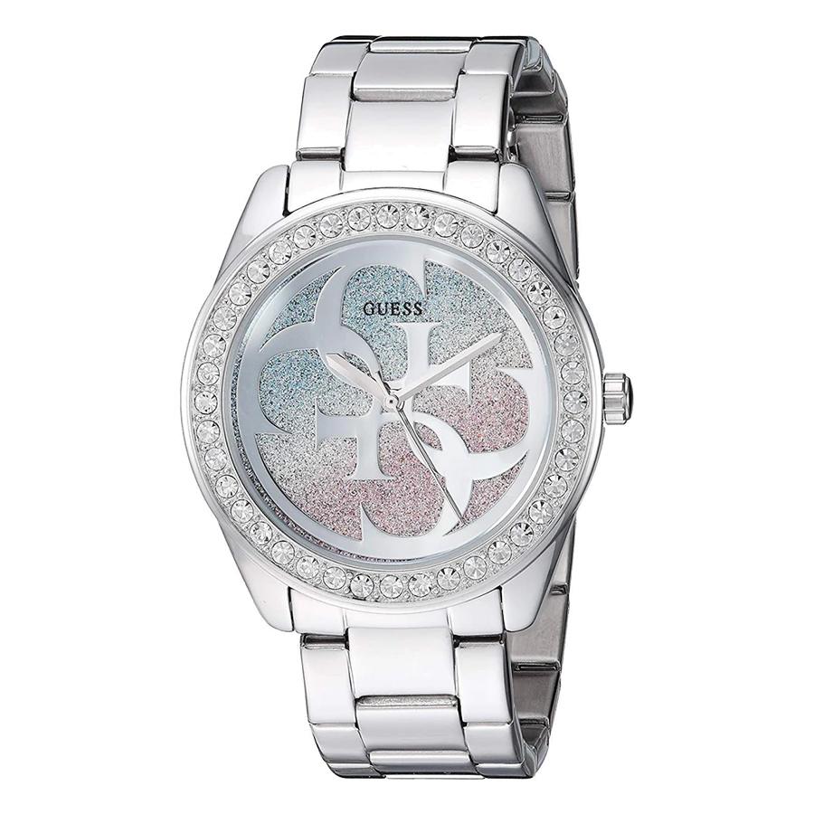 Guess Женские механические часы G Twist Diamonds с серебристым циферблатом и браслетом из серебристой стали - W1201L1
