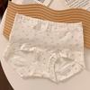 Sweet and pure girl print lace edge pure cotton underwear women's no steel ring anti-sagging small chest gathering thin bra