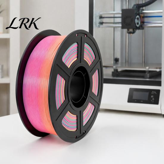 Цветная PETG нить Радужный градиент для 3D-принтера, 1,75 мм, катушка 1 кг, Декоративная нить, Многоцветная, Большинство принтеров, Высокоскоростная печать