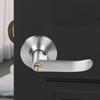 Interior Reversible Door Lock Lever Satin Brass Finish Hardware Lockset Living Room