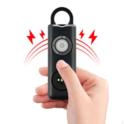 130 дБ персональный аварийный портативный USB перезаряжаемый брелок со светодиодным фонариком для