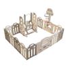 OSJ Playpen Swing Folding Set of 14 Deformable with Door and Basketball Goal Toy Panel Baby Gate Baby Fence Playard + 163*206cm