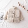 Autumn and Winter Baby Girl Jacket Thick Lamb Wool Infant Toddler Child Warm Sheep Like Coat Baby  Single Breasted Lapel Coat for Babies