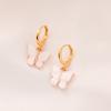 A Pair 2.5×1.3cm Alloy Ear Clip Earrings Acrylic Butterfly Shape Fashion Ear Hooks Diy Women Gift Jewelry Accessories