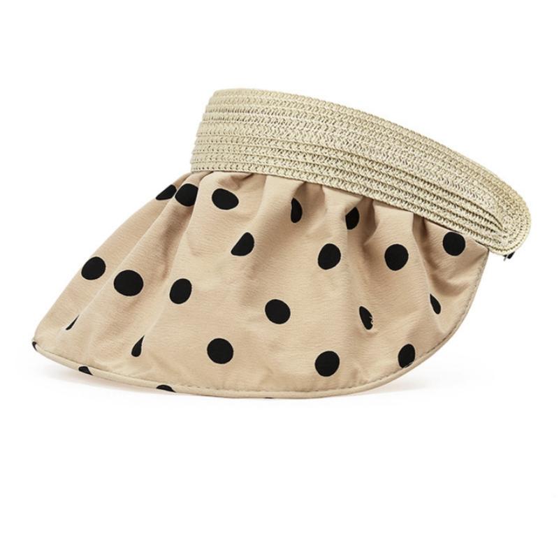 Northwood Летняя шляпа в горошек с пустым верхом для женщин, повязка на голову, пляжная шляпа, дорожная шляпа от солнца, шляпа-ракушка, уличная кепка