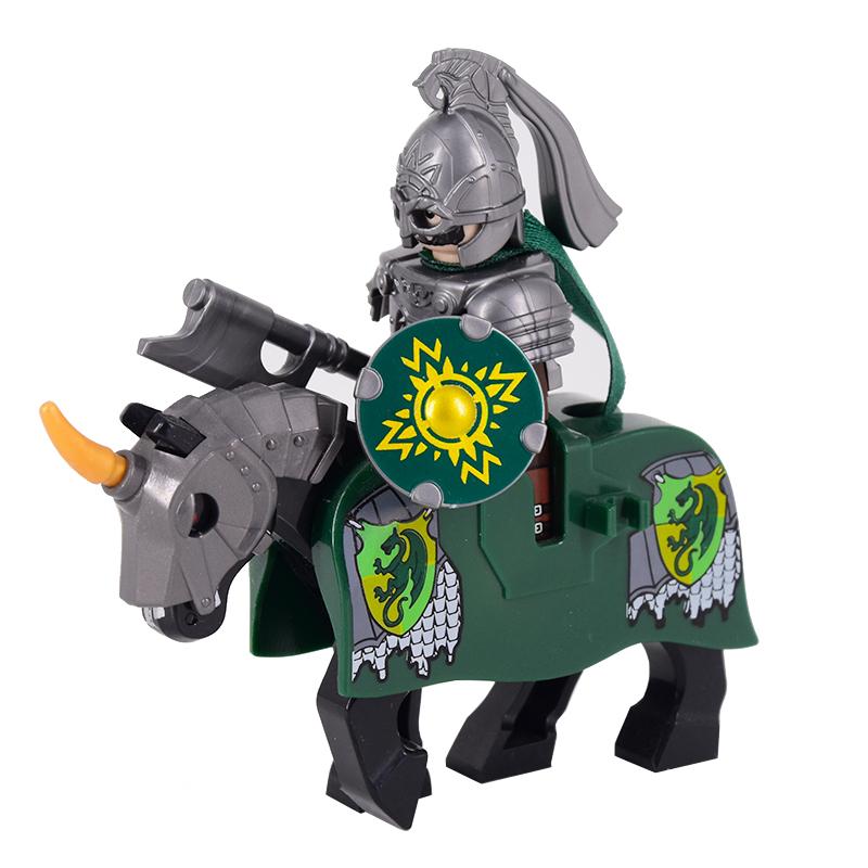 Medieval Rohan Gondor Knights Lotr Figures Building Blocks The Guard Soldier With War Horse Bricks Toys for Children XMAS Gifts