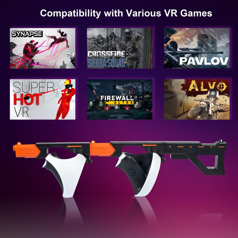 Gun Stock for PS VR2 VR Controller Case Pistol Grip Enhanced FPS Gaming Shooting Experience for PlayStation VR2 Accessories