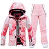 New Ski Suit Suit Ladies Winter Outdoor Windproof Waterproof Warm Thick Single Board Double Board Ski Jacket + Pants