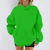 Women's Fashion Casual Long Sleeve Solid Color Hooded Sweatshirt Tops