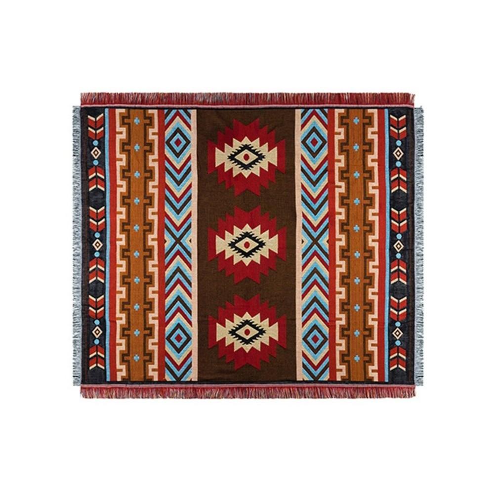Knit Decorative Boho with Tassels Fringe Bohemian Soft Carpet Throw Blanket Sofa Mat Rug