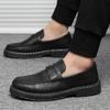 New Platform Loafers Men Pu Leather Shoes Breathable Slip-On Loafer Shoe Solid Mens Casual Shoes Handmade Men's Dress Shoes