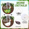 Animal Sign Wooden Reusable Magnetic Change Accessories Animal Welcome Sign for Family Adults Men Women Holiday Porch Home