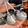 Stainless Steel Spoons Short-handled Large Round Spoons Kitchen Serving Spoons Household Soup Spoons Strainers Rice Spoonslarge Soup Strainers