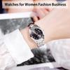 Stylish Stainless Black Women's Watch, Silver, Steel, Waterproof, Business, Classic, Analog, Quartz, Brand, Casual, Simple, Luxury, Gift,