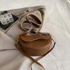 Simple Saddle Bag Women's 2025 New Fashion Wide Shoulder Strap Single Shoulder Messenger Bag