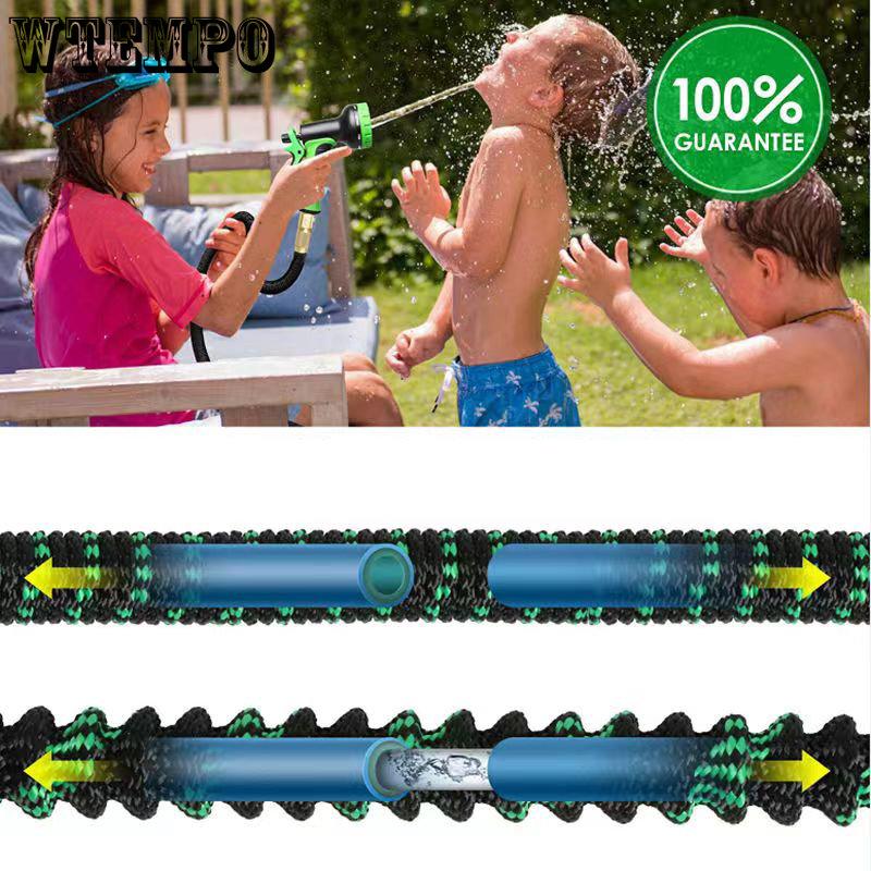 WTEMPO Многофункциональная автомойка, телескопический набор водопроводных труб для полива цветов, автомойка, водяной пистолет, садовый шланг, распылитель