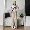 Джинсы из лиоцелла Tencel Женские Летние Новые На кулиске Свободные Драпирующиеся Ледяной шелк Повседневные Широкие прямые брюки