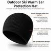 Thick Fleece Fleece Waffle Beanie Windproof Cold Weather Hat New Skull Cap  Cycling Running Hiking