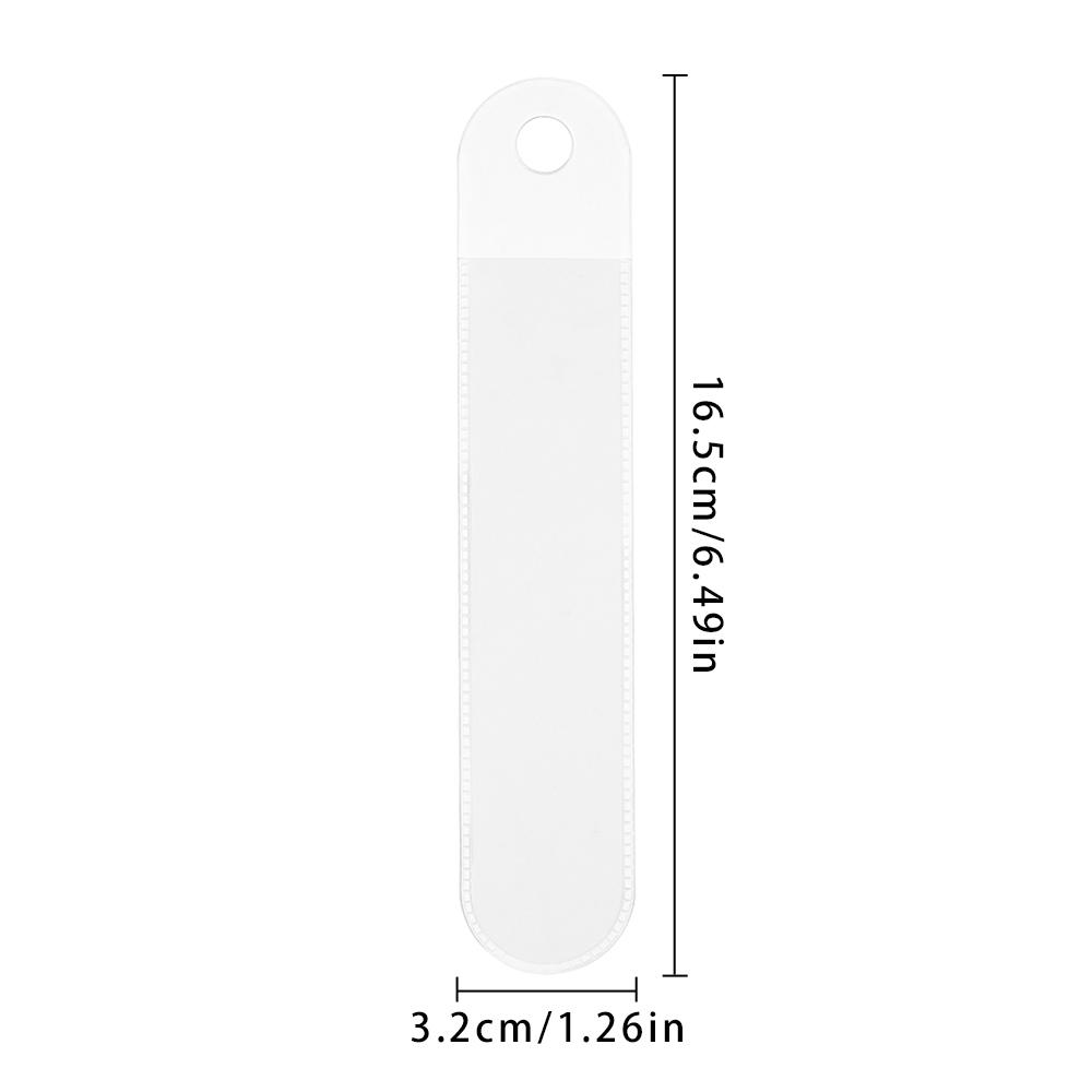 5PCS Translucent Frosted Plastic Pencil Bag Case Universal Round Dust-proof Protective Pen Pouch Can Be Hung Pencil Holder