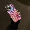 Luxury Laser Radiant Bling Leopard Prints Phone Case For iPhone 15 14 13 12 11 Pro Max Plus Glitter Diamond Lens Film Soft Cover
