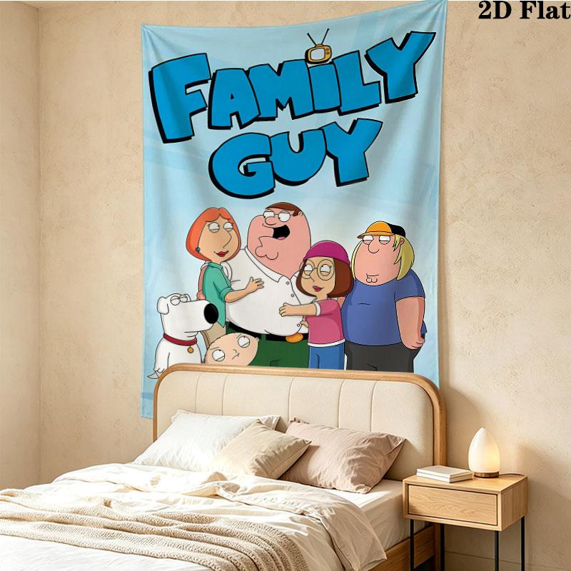 Family Guy Wall Tapestry Aesthetic Wall Hanging Printed Fabric Blanket Decorative Tapestries For Bedroom Living Room Home Decor