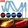 2Pcs 12V Led Guide Strip Headlight for Car Daytime Running Lights Turn Signal Bulb DRL Sequential Switchback Led Strip 30cm
