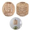 New Exquisite Handwoven Paper Rattan Pendant Lamp Shade - Beautifully Crafted Handmade Wicker Lampshade for Chandelier, Pendant