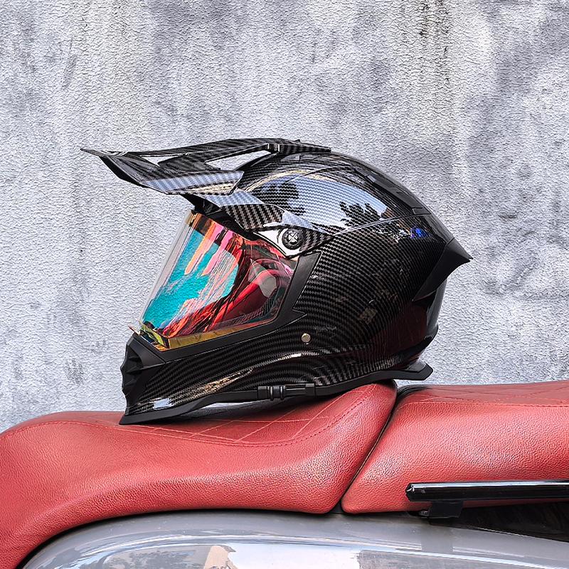 LVS Взрослый шлем для мотокросса фулфейс кросс-шлем с 800 внедорожными шлемами, сертификация DOT, двойной визор, в комплекте