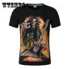 3d футболка повседневная верхняя спортивная одежда с коротким рукавом гитара череп летняя футболка мужская футболка