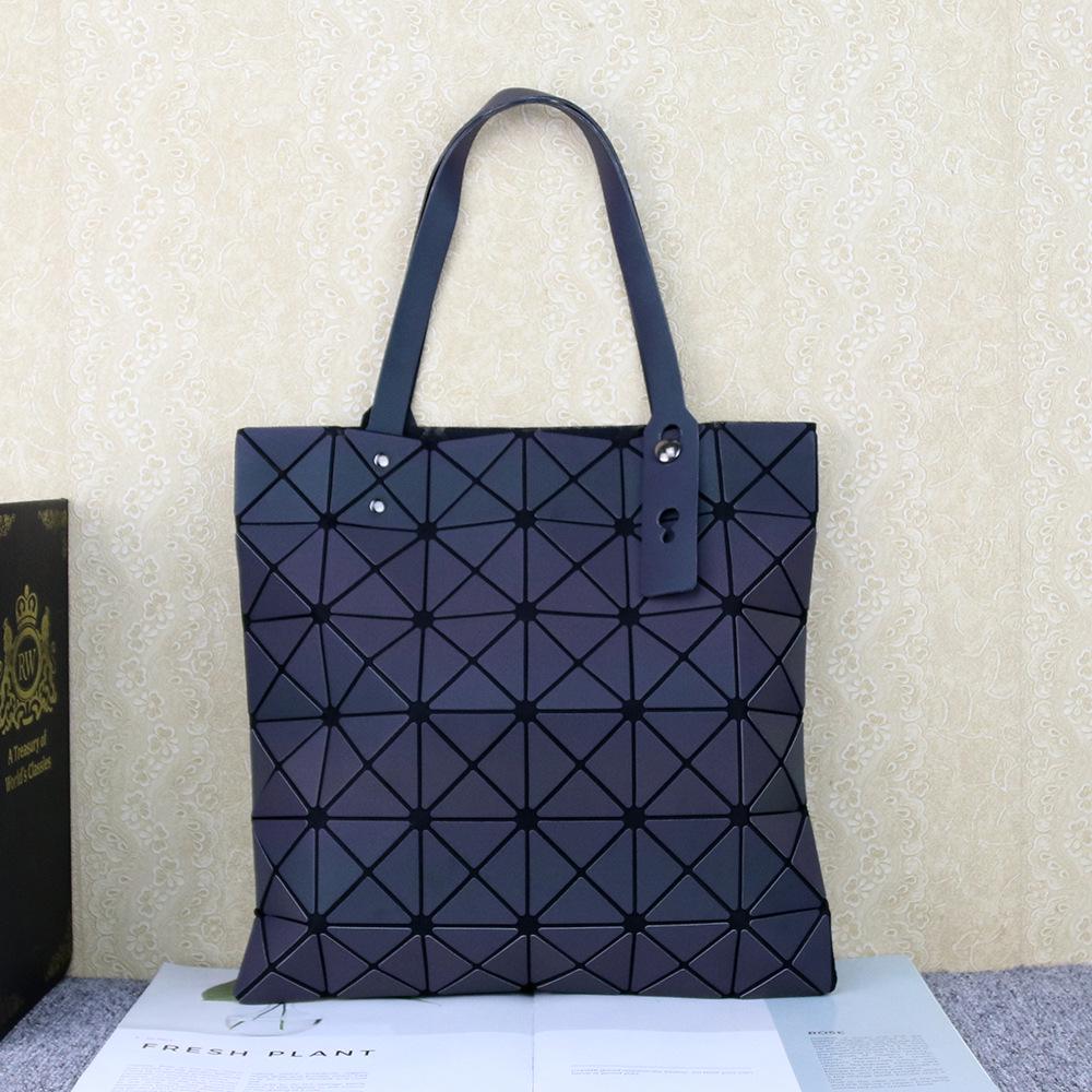 Складная сумка-шоппер Геометрический ромб Меняющая цвет Светящаяся Сумка-тоут Женская Японская Ромб Модная Сумка на плечо/в руке