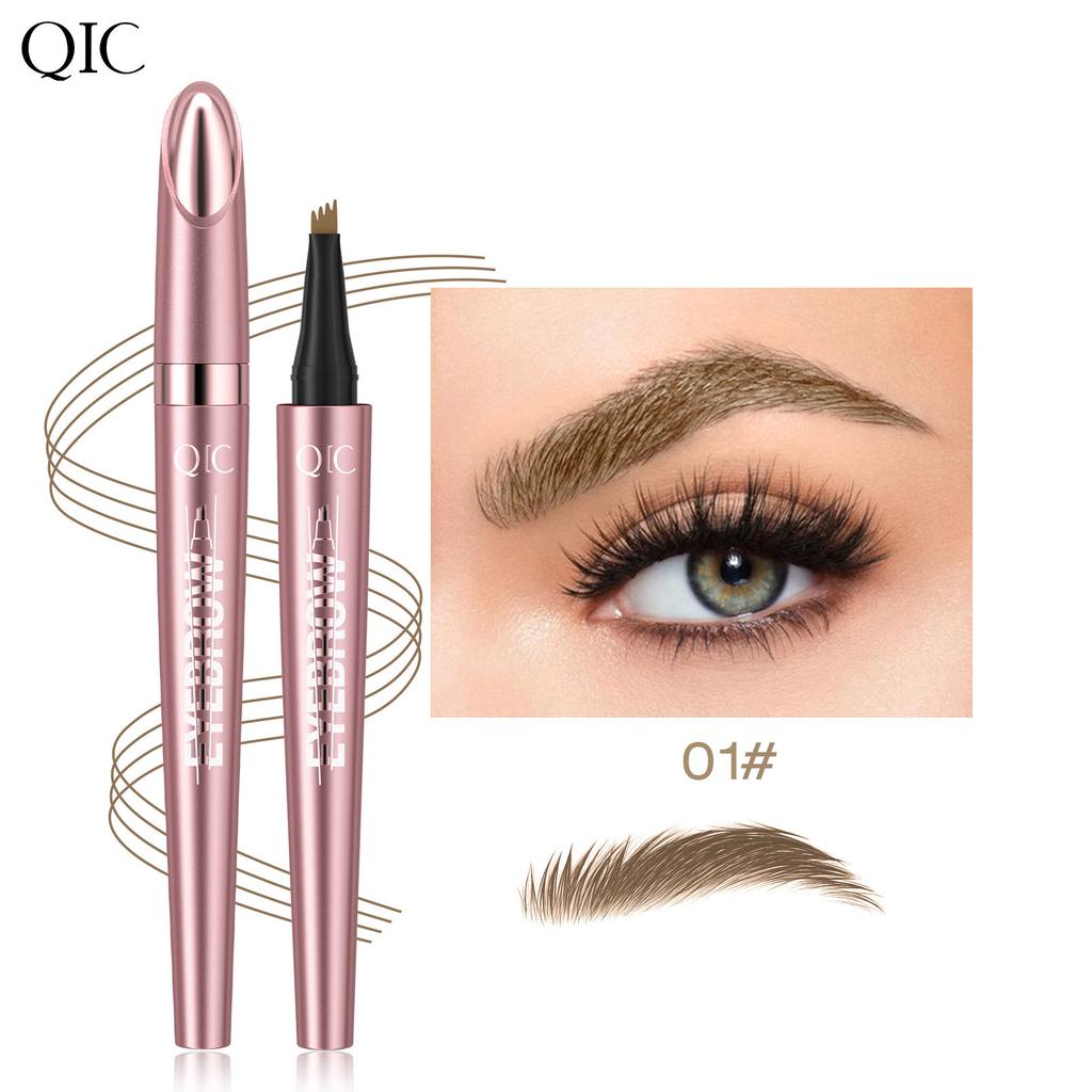 New Rose Gold Four-Pronged Eyebrow Pencil, Wild Water Eyebrow Pencil, Long-Lasting Waterproof And Non-Smudging Liquid Eyebrow Pencil.