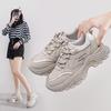 Женские кроссовки-папы Осень 2024 - Корейский стиль, Универсальная толстая подошва, Повседневная студенческая обувь